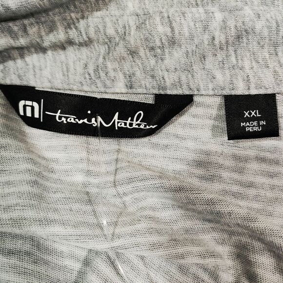 Travis Matthew Men's Gray Striped Polo Shirt #4 - Picture 7 of 7